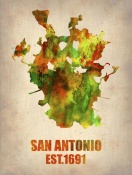 NAXART Studio - San Antonio Watercolor Map