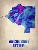 NAXART Studio - Anchorage Watercolor Map