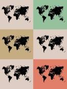 NAXART Studio - World Map Grid Poster 2