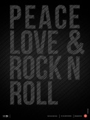 NAXART Studio - Peace Love and Rock N Roll Poster