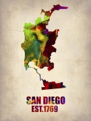 NAXART Studio - San Diego Watercolor Map