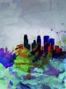 NAXART Studio - Minneapolis Watercolor Skyline