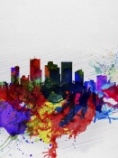 NAXART Studio - Phoenix Watercolor Skyline 2