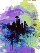 NAXART Studio - Seattle Watercolor Skyline 1