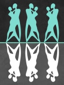 NAXART Studio - Green and White Couple dancing