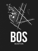 NAXART Studio - BOS Boston Airport Black