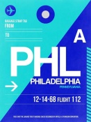 NAXART Studio - PHL Philadelphia Luggage Tag 1