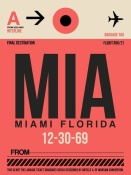 NAXART Studio - MIA Miami Luggage Tag 1