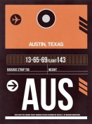 NAXART Studio - AUS Austin Luggage Tag 2