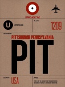 NAXART Studio - PIT Pittsburgh Luggage Tag 1