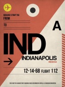 NAXART Studio - IND Indianapolis Luggage Tag 1