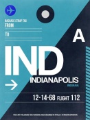 NAXART Studio - IND Indianapolis Luggage Tag 2