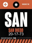 NAXART Studio - SAN San Diego Luggage Tag 3