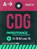 NAXART Studio - CDG Paris Luggage Tag 1