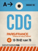 NAXART Studio - CDG Paris Luggage Tag 2