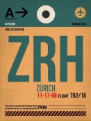 NAXART Studio - ZRH Zurich Luggage Tag 1