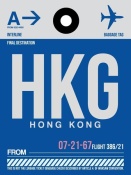 NAXART Studio - HKG Hog Kong Luggage Tag 1