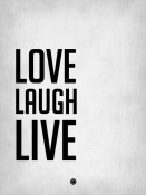 NAXART Studio - Love Laugh Live Poster Grey