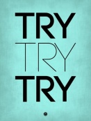 NAXART Studio - Try Try Try Poster Blue