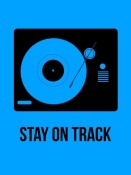 NAXART Studio - Stay On Track Blue Poster