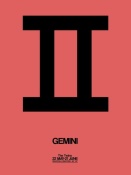 NAXART Studio - Gemini Zodiac Sign Black