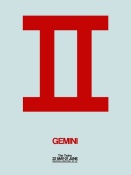 NAXART Studio - Gemini Zodiac Sign Red