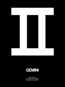 NAXART Studio - Gemini Zodiac Sign White