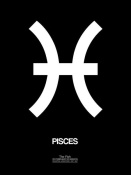 NAXART Studio - Pisces Zodiac Sign White