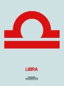 NAXART Studio - Libra Zodiac Sign Red