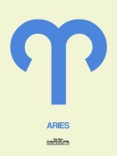 NAXART Studio - Aries Zodiac Sign Blue