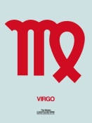 NAXART Studio - Virgo Zodiac Sign Red