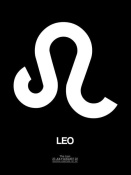 NAXART Studio - Leo Zodiac Sign White