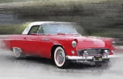 NAXART Studio - 1955 Ford Thunderbird Watercolor