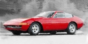 NAXART Studio - 1968 Ferrari 365 GTB4 Daytona Watercolor
