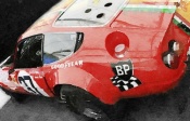 NAXART Studio - Ferrari Reear Detail Watercolor