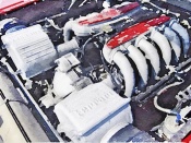 NAXART Studio - Ferrari 512 TR Testarossa Engine Watercolor