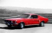 NAXART Studio - 1968 Ford Mustang Watercolor