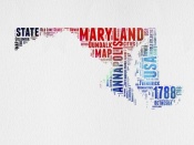 NAXART Studio - Maryland Watercolor Word Cloud