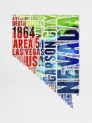 NAXART Studio - Nevada Watercolor Word Cloud