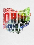 NAXART Studio - Ohio Watercolor Word Cloud