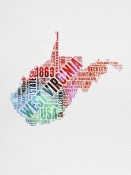 NAXART Studio - West Virginia Watercolor Word Cloud