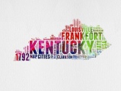 NAXART Studio - Kentucky Watercolor Word Cloud