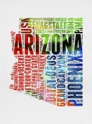 NAXART Studio - Arizona Watercolor Word Cloud