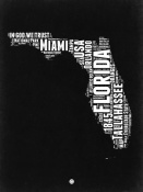 NAXART Studio - Florida Black and White Map