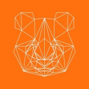 NAXART Studio - Panda on Orange