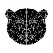 NAXART Studio - Black Bear Polygon