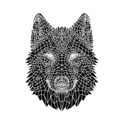 NAXART Studio - Black Woolf Head Mesh