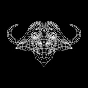 NAXART Studio - Black Buffalo Mesh