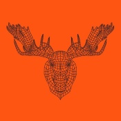 NAXART Studio - Moose Head Orange Mesh