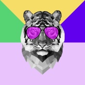 NAXART Studio - Party Tiger in Glasses